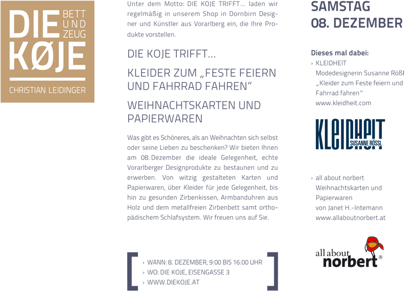 Die Koje trifft Design // Vorarlberger Designprodukte // Dezember 2012 